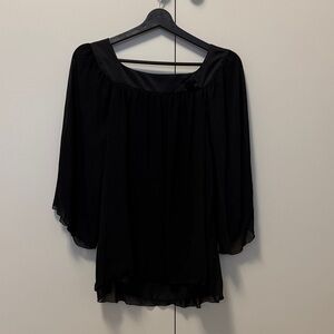 H&M Black Chiffon Blouse